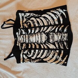 Lip Service skeleton corset, size small